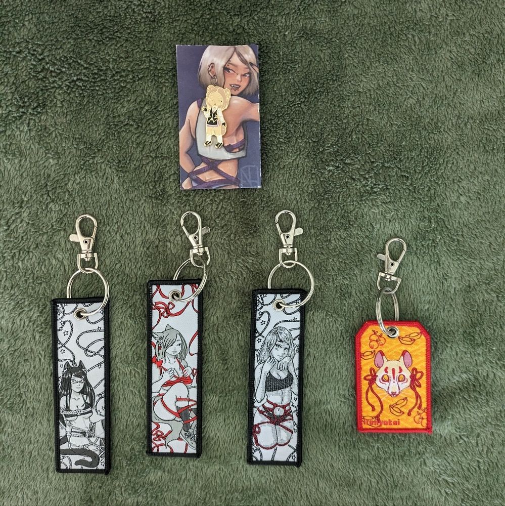 Iron Yokai Pin and Keychains